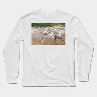 Wild Ducks by Bruno Liljefors Long Sleeve T-Shirt